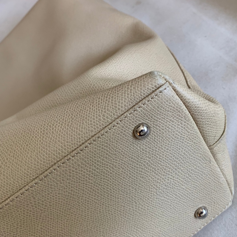 Jil Sander oversized cream leather tote